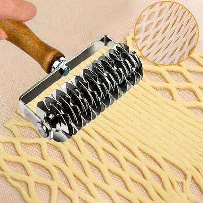 Stainless Steel Lattice Cutter with Wood Handle – Product View 7