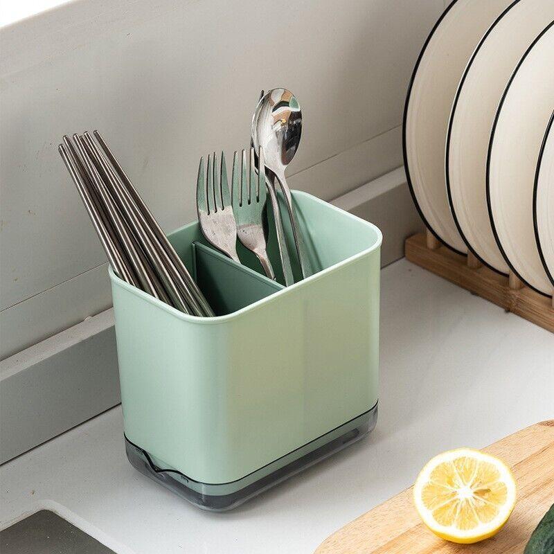 Multifunctional Cutlery Drainer Basket Storage Holder Box