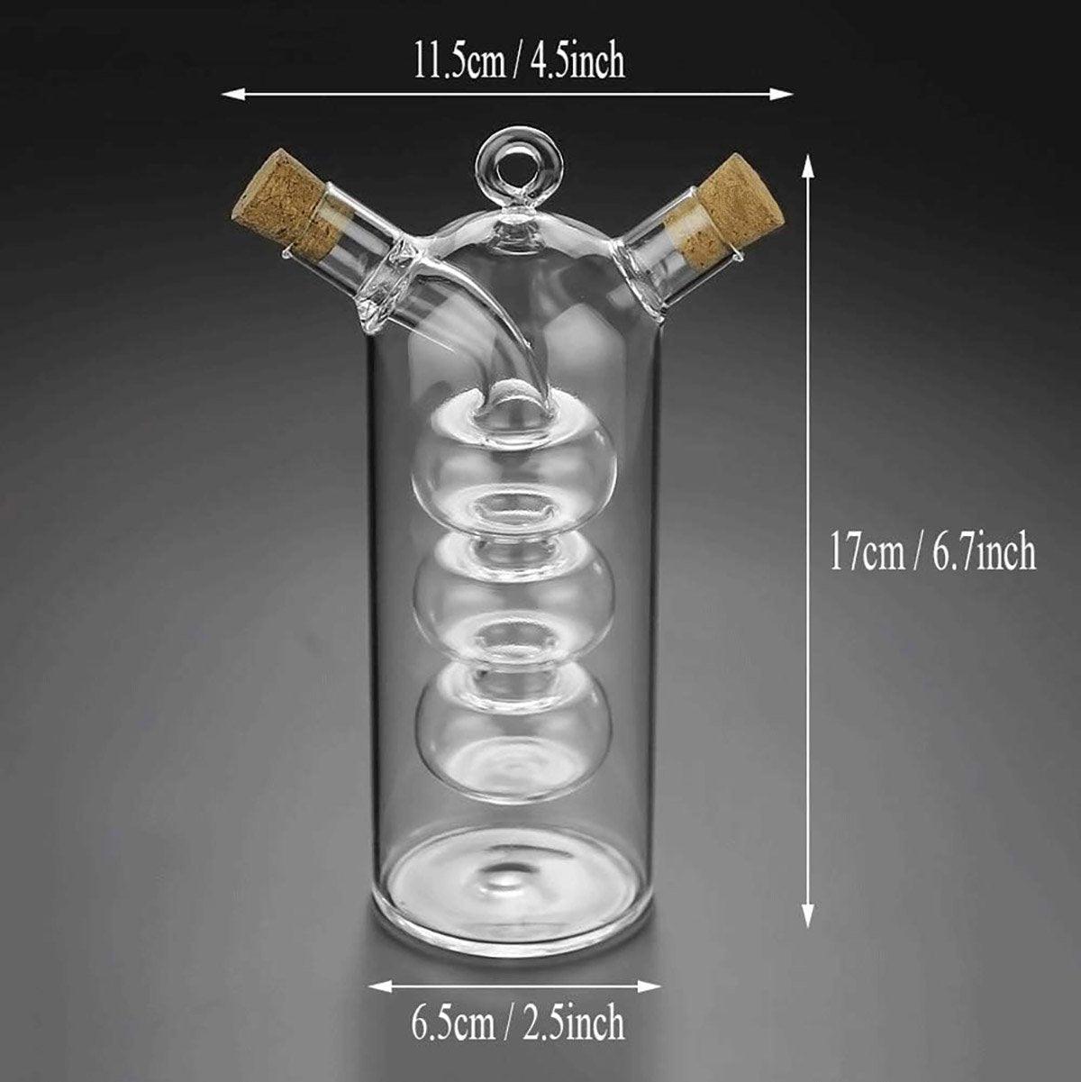 Glass Oil and Vinegar Dispenser with Cork Lid – Product View 3