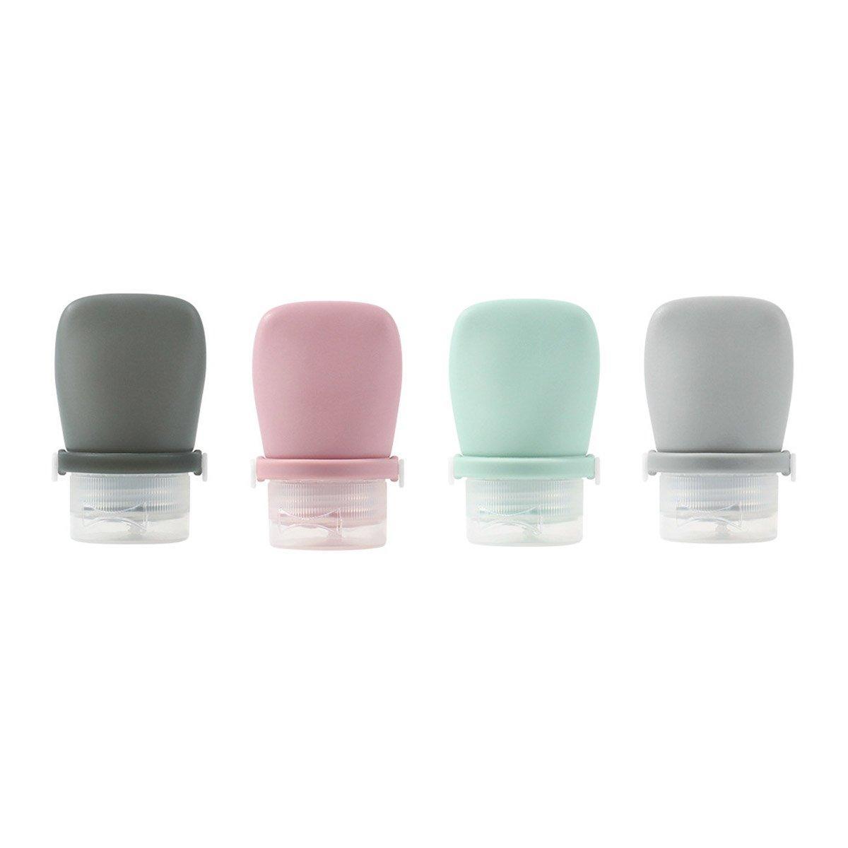 4 Pcs 30 ml Silicone Toiletry Travel Bottle Set