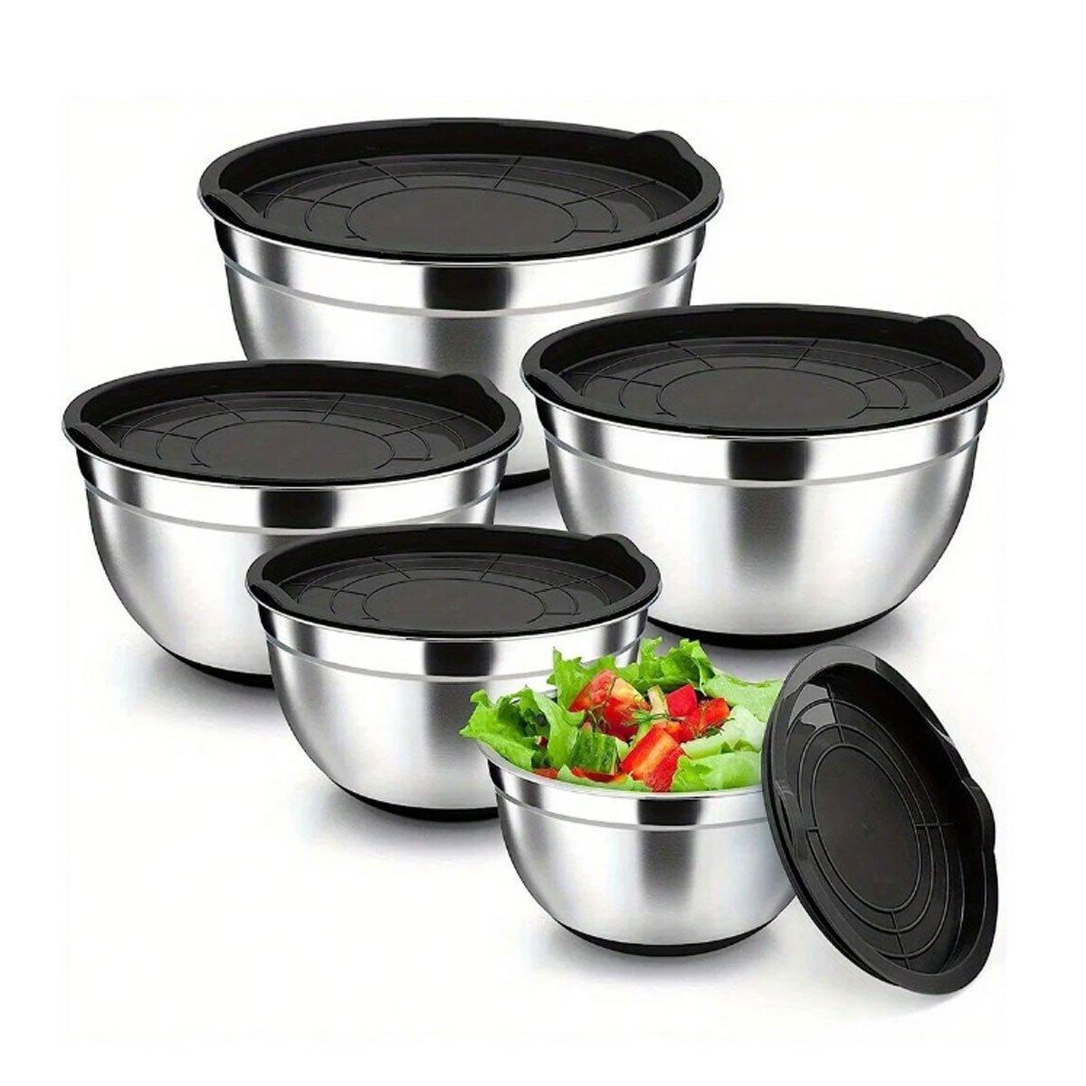 5 Pcs Stainless Steel Mixing Bowl Set for Kitchens – Product View 13