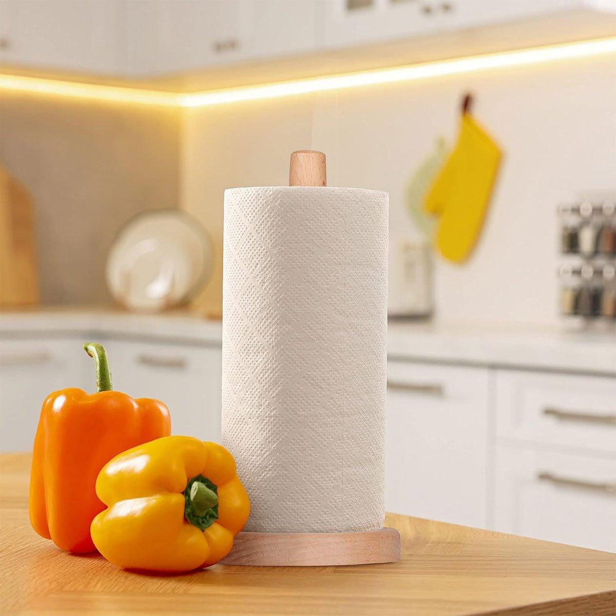 Beech Wood Paper Roll Holder for Countertop – Product View 14