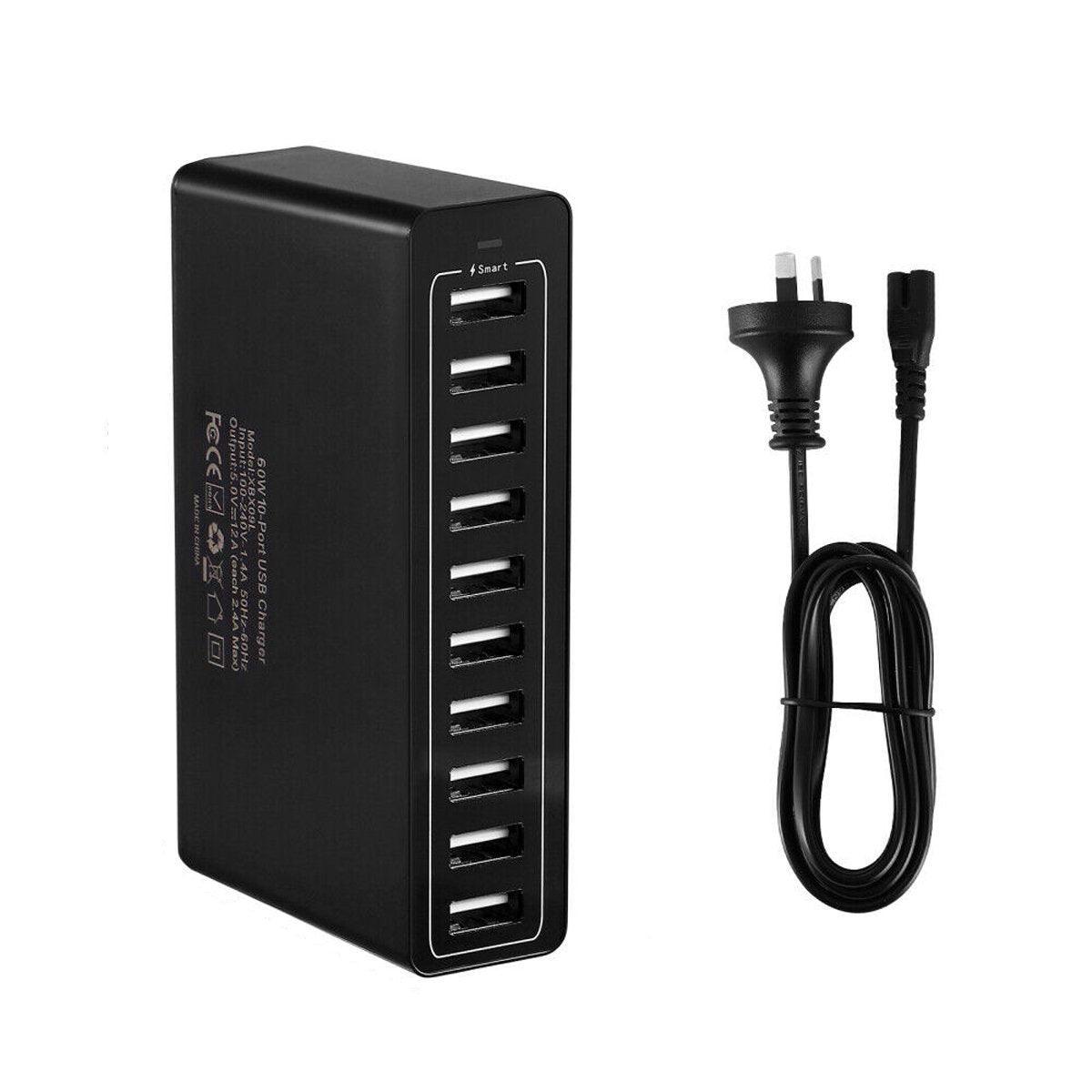 10 Port USB Charging Station with 60W Output