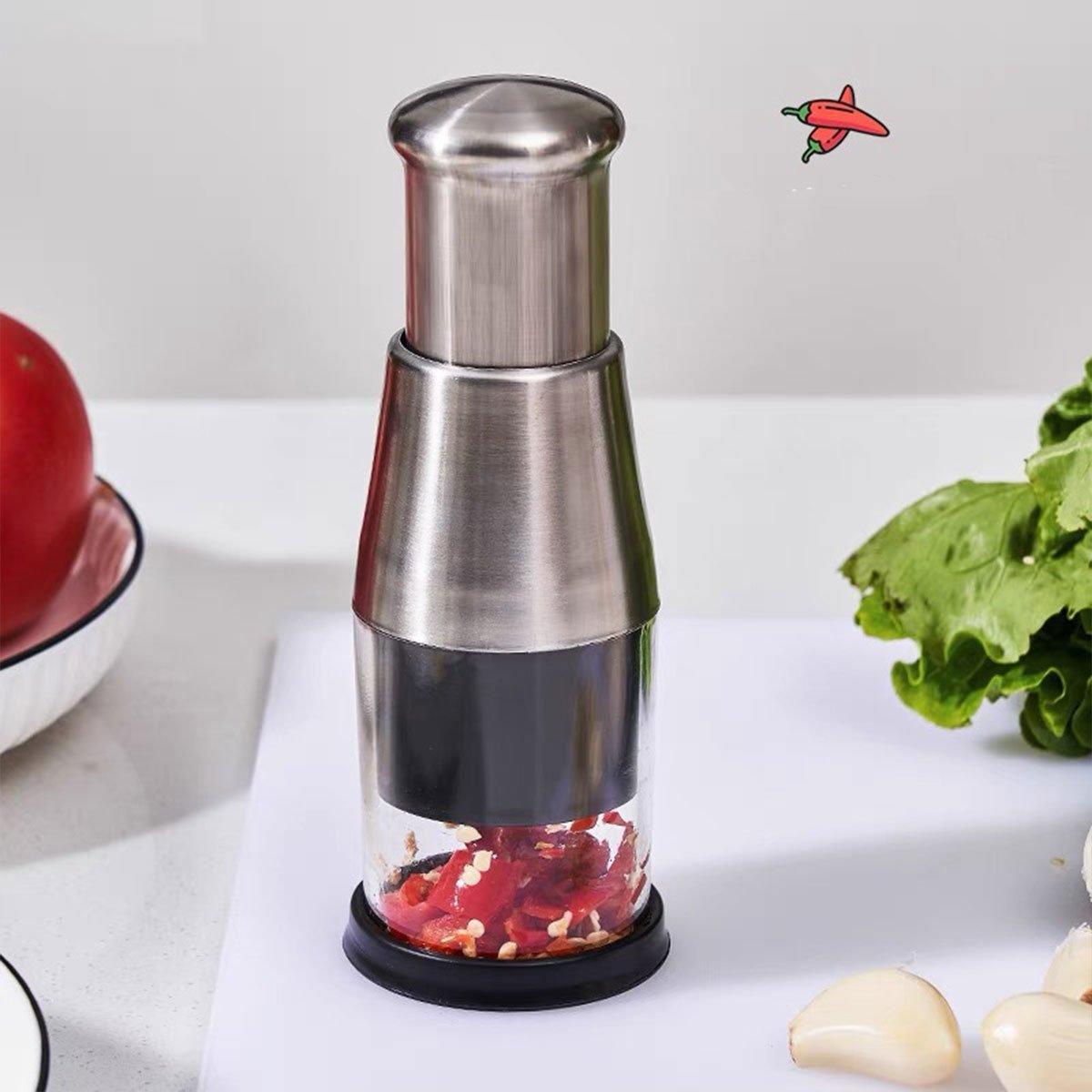 Stainless Steel Garlic Press for Kitchen Prep – Product View 13