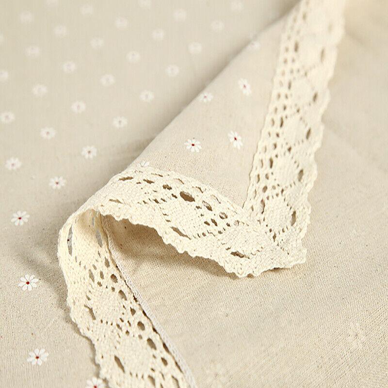 Rectangle Square Tablecloth Table Cover Flower Pattern Dining Table Cloth w/Lace