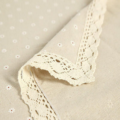 Rectangle Square Tablecloth Table Cover Flower Pattern Dining Table Cloth w/Lace