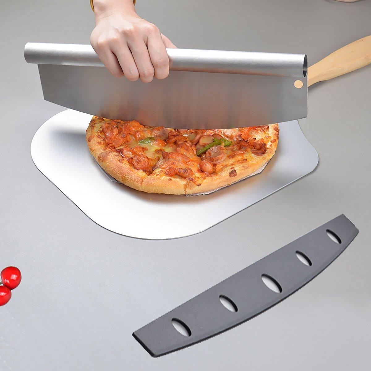 4 Pcs Pizza Tool Set with 12-Inch Aluminium Peel – Product View 5