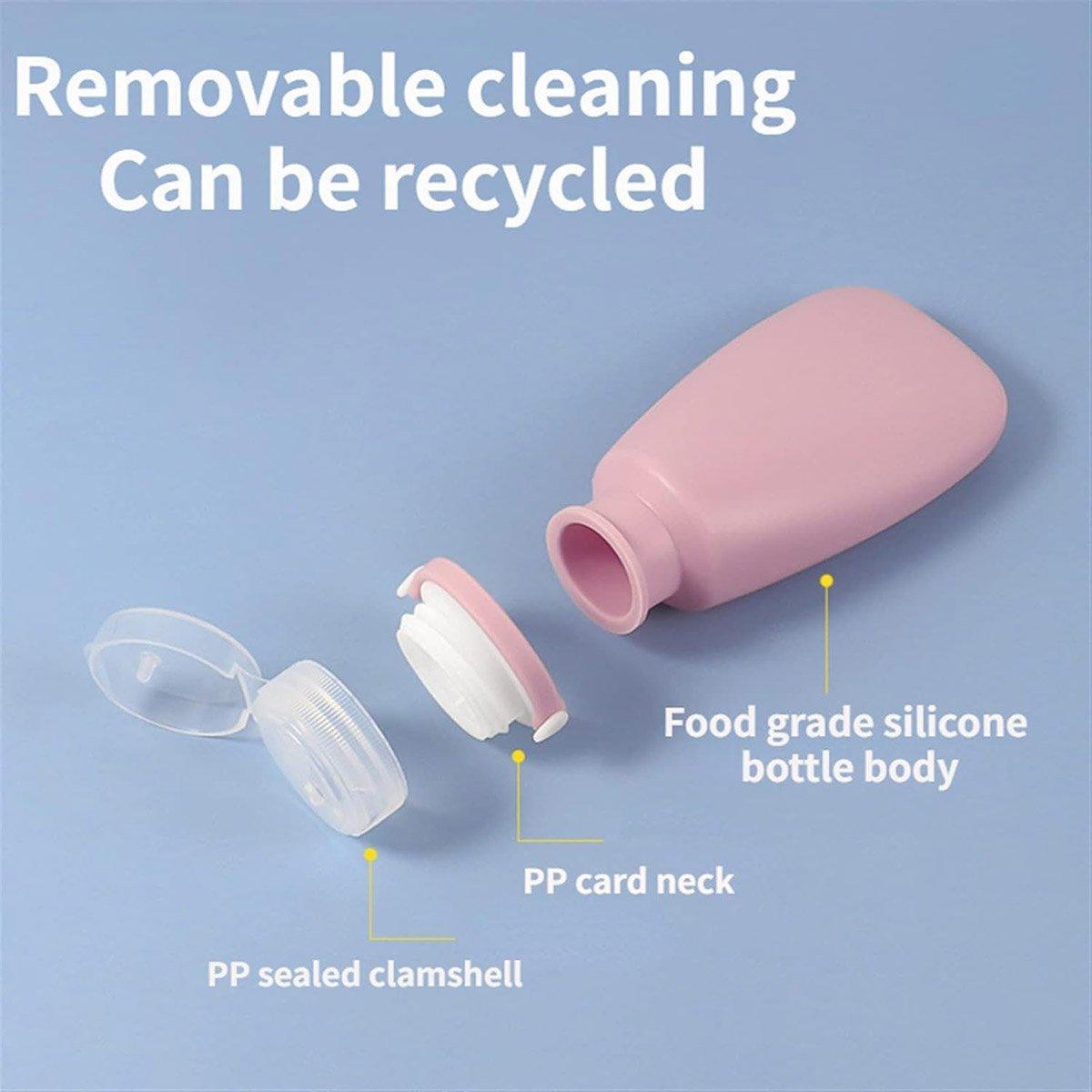 4 Pcs 30 ml Silicone Toiletry Travel Bottle Set – Product View 6