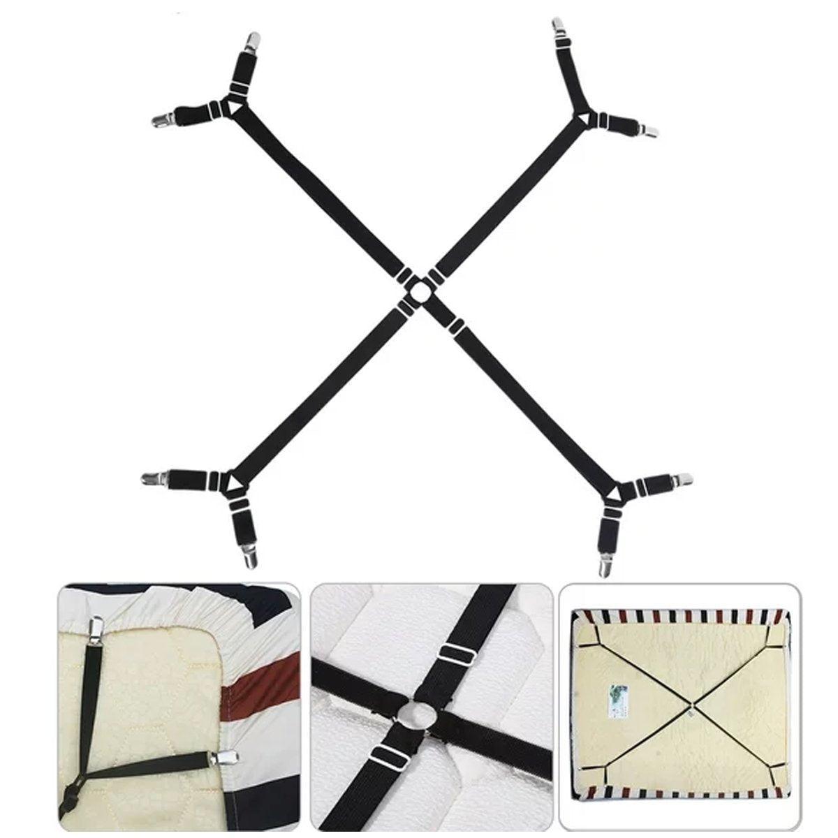 Bed Sheet Fastener with 4 Adjustable Clips – Product View 8