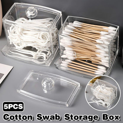 5 Pcs Acrylic Cotton Swab Storage Containers – Product View 14