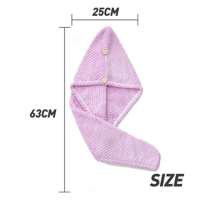 Absorbent Coral Fleece Hair Drying Cap in 6 – Product View 13