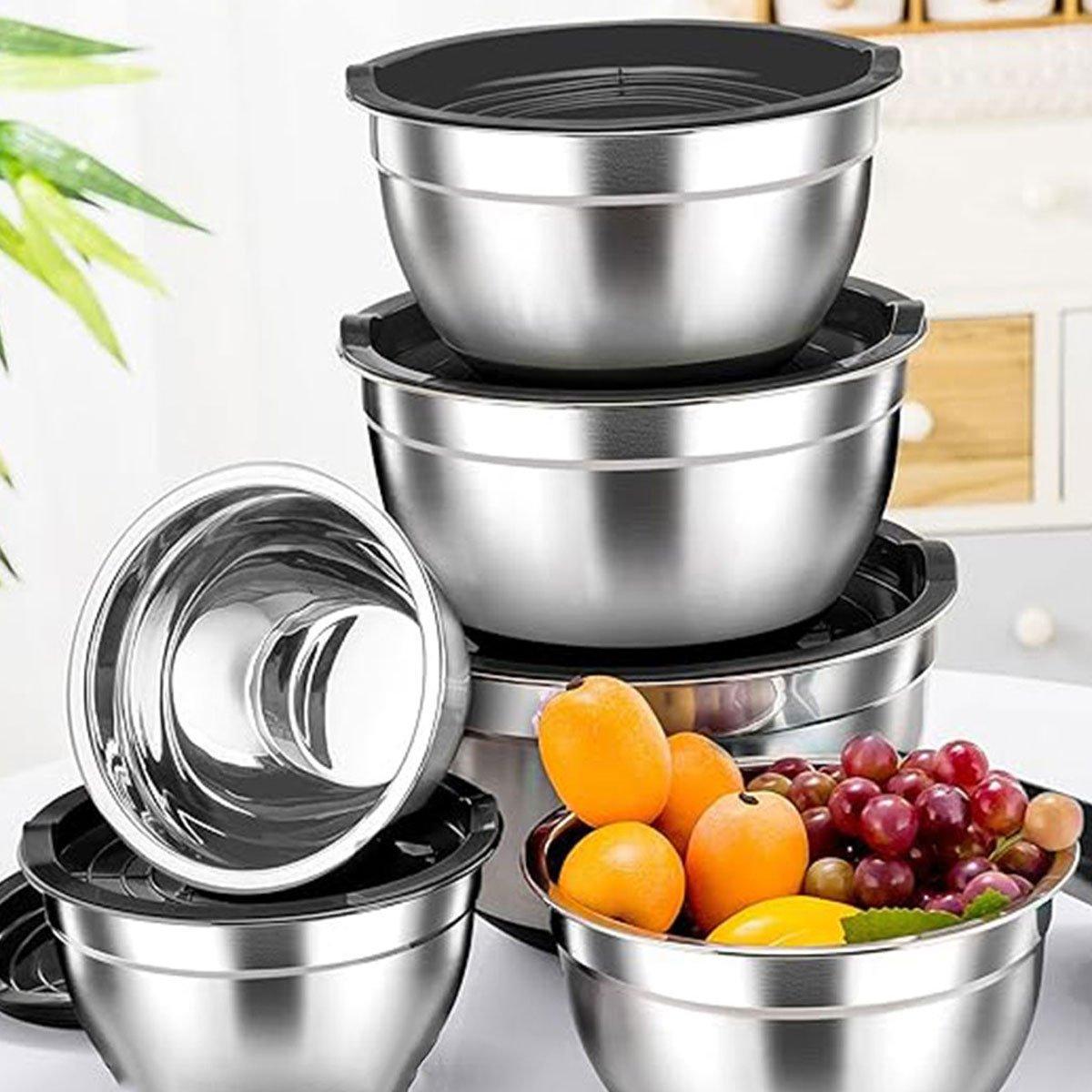 5 Pcs Stainless Steel Mixing Bowl Set for Kitchens – Product View 9