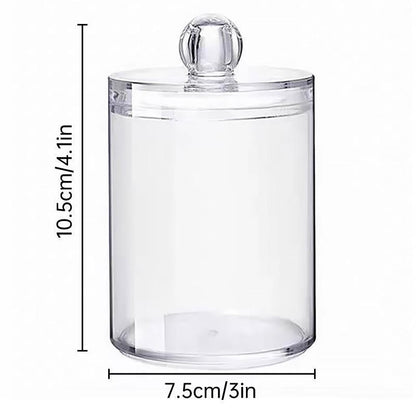 4 Pcs Clear Cotton Pad and Swab Storage Box Set – Product View 3