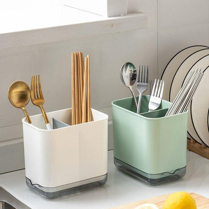 Multifunctional Cutlery Drainer Basket Storage Holder Box