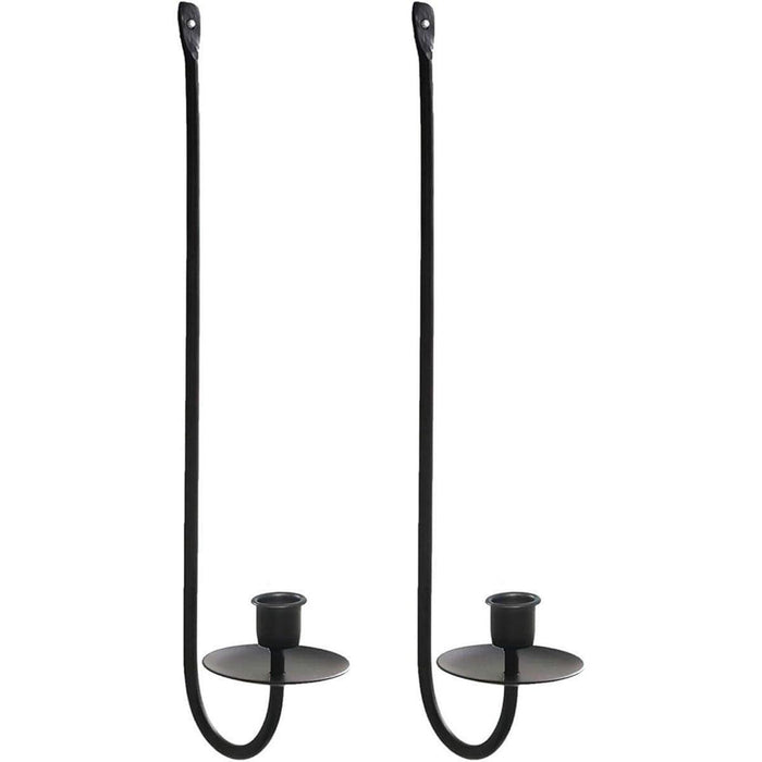 2 Pcs Wall Mounted Iron Holders for Candles