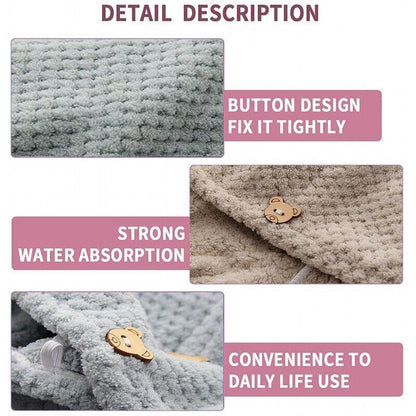 Absorbent Coral Fleece Hair Drying Cap in 6 – Product View 3
