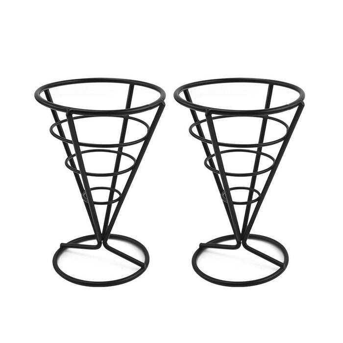 2 Pcs Cone Snack Baskets for Fries and Sides