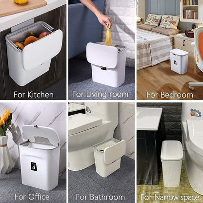Hanging Waste Bin with Lid for Hotel Kitchens – Product View 10