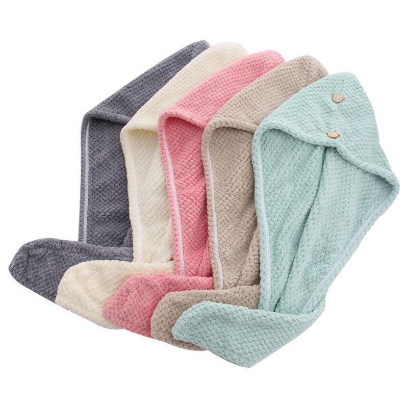 Absorbent Coral Fleece Hair Drying Cap in 6