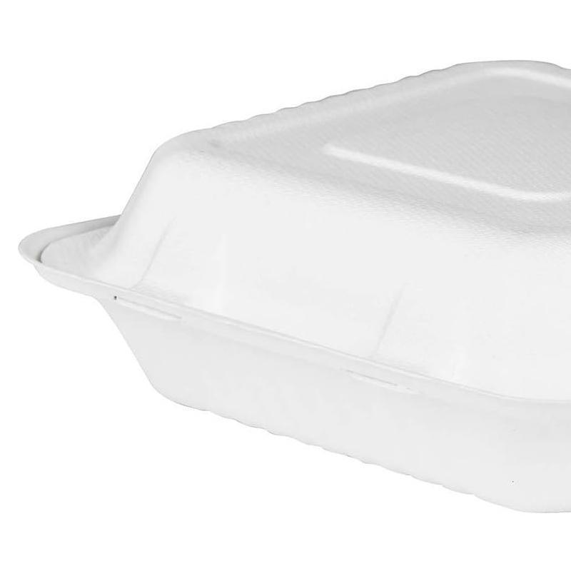 Sugarcane Clamshell Food Boxes in Bulk Packs – Product View 10
