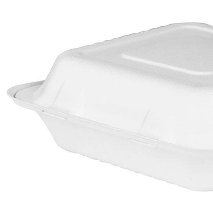 Sugarcane Clamshell Food Boxes in Bulk Packs – Product View 10