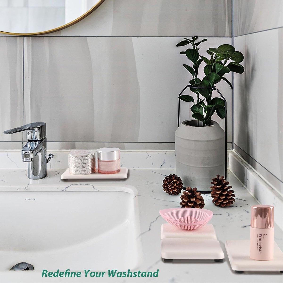 4 Pcs Diatomite Trays for Bathroom Counters – Product View 8