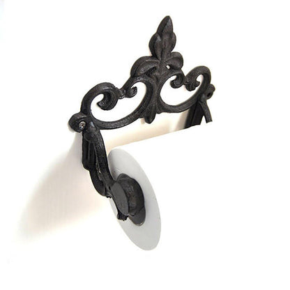 Iron Paper Roll Holder with Decorative Towel Bar – Product View 12