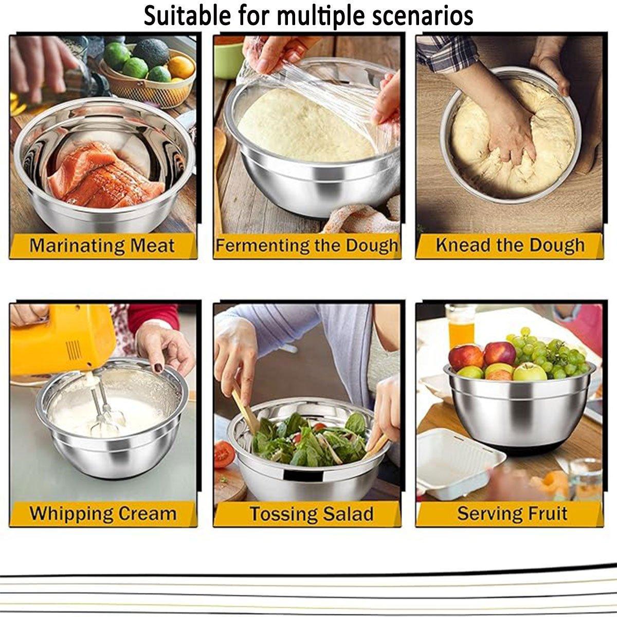 5 Pcs Stainless Steel Mixing Bowl Set for Kitchens – Product View 4