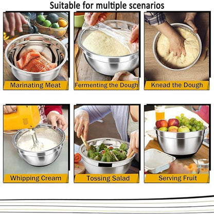 5 Pcs Stainless Steel Mixing Bowl Set for Kitchens – Product View 4