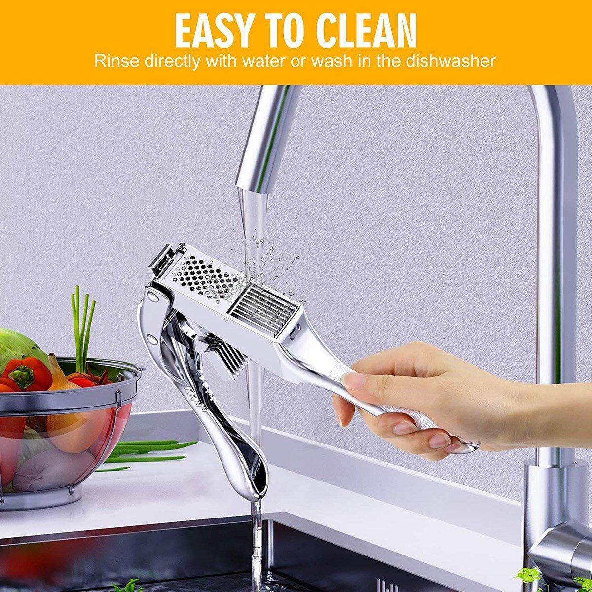 Aluminium Alloy Garlic Press with Dual Function – Product View 6
