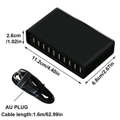 10 Port USB Charging Station with 60W Output – Product View 3