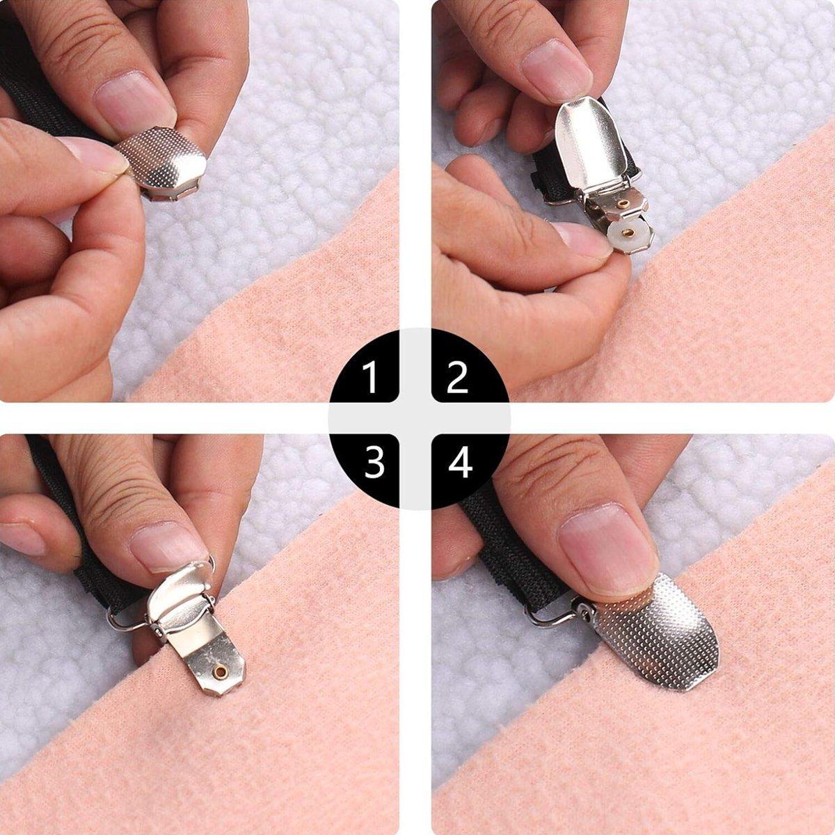 Bed Sheet Fastener with 4 Adjustable Clips – Product View 6