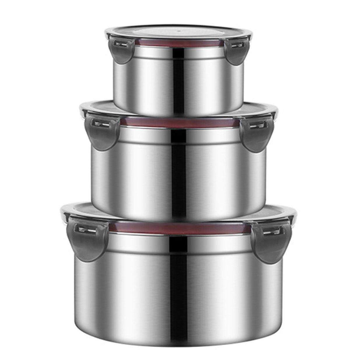 3 Pcs Stainless Steel Food Containers with Lids – Product View 15