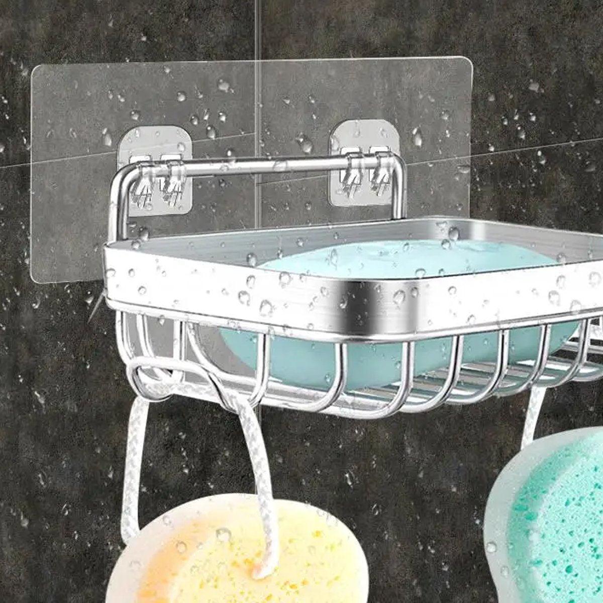 12 Pcs No-Drill Clear Hooks for Bathroom Shelves – Product View 4