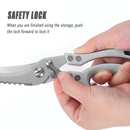 Stainless Steel Kitchen Scissors Multipurpose Sharp Utility Shears with Cover