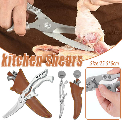 Stainless Steel Kitchen Scissors Multipurpose Sharp Utility Shears with Cover