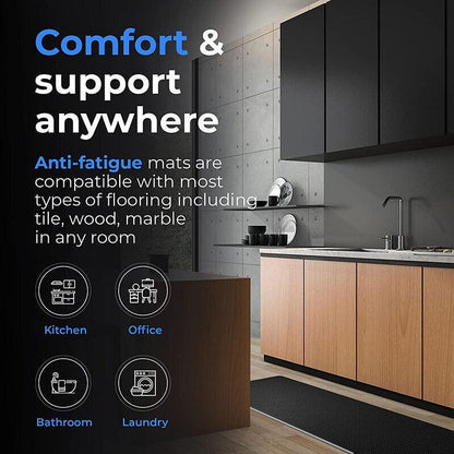 PVC Anti-Fatigue Kitchen Floor Mat Non-Slip Waterproof Cushion
