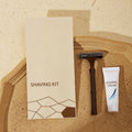 Custom branding reference – Muyu Series – Shaving kit. Final design subject to quotation.