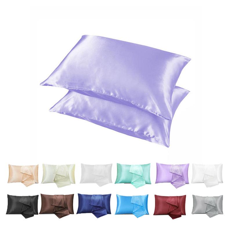 2X Satin Pillow Case Bedroom Pillowcase Cushion Covers Home Decor Luxury Slip AU
