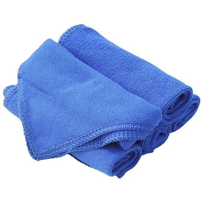 50PCS Blue Microfibre Cloths Car Cleaning Cloth Detailing Towels Washing Duster