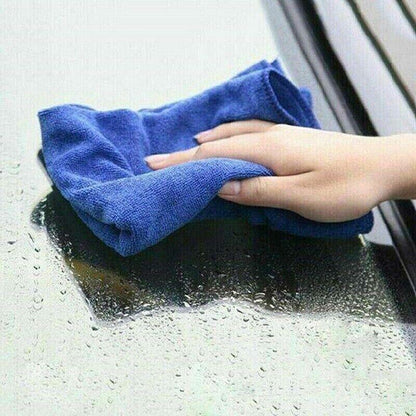 50PCS Blue Microfibre Cloths Car Cleaning Cloth Detailing Towels Washing Duster