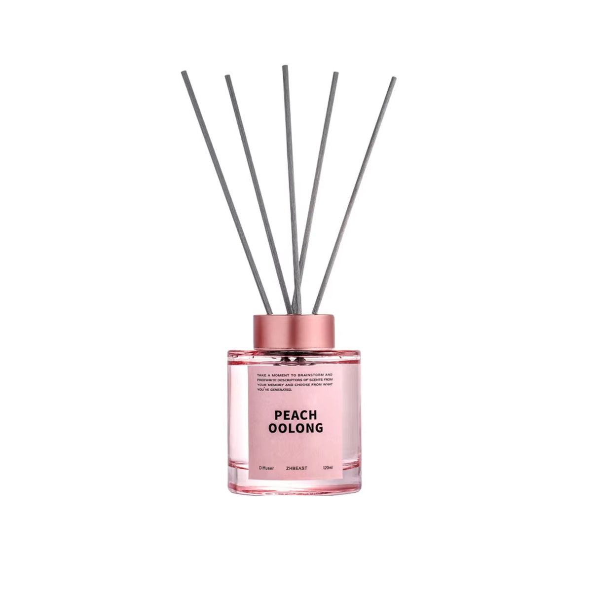 5 Pcs 120ml Scented Reed Diffuser Set Flame-Free Rattan
