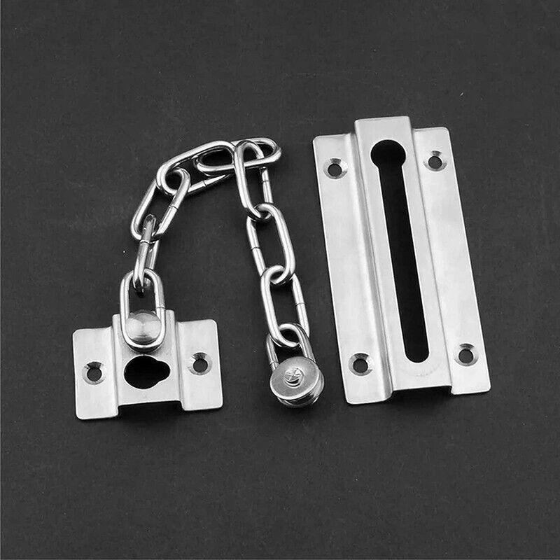 Stainless Steel Security Door Chain Lock Guard Latch Fastener