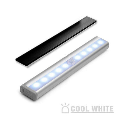 LED Motion Sensor Night Light PIR Cordless Closet Stair Lamp