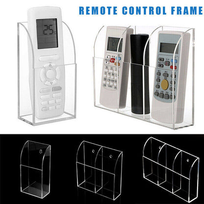 Wall Mount Clear Acrylic Remote Control Holder 3 Size Options