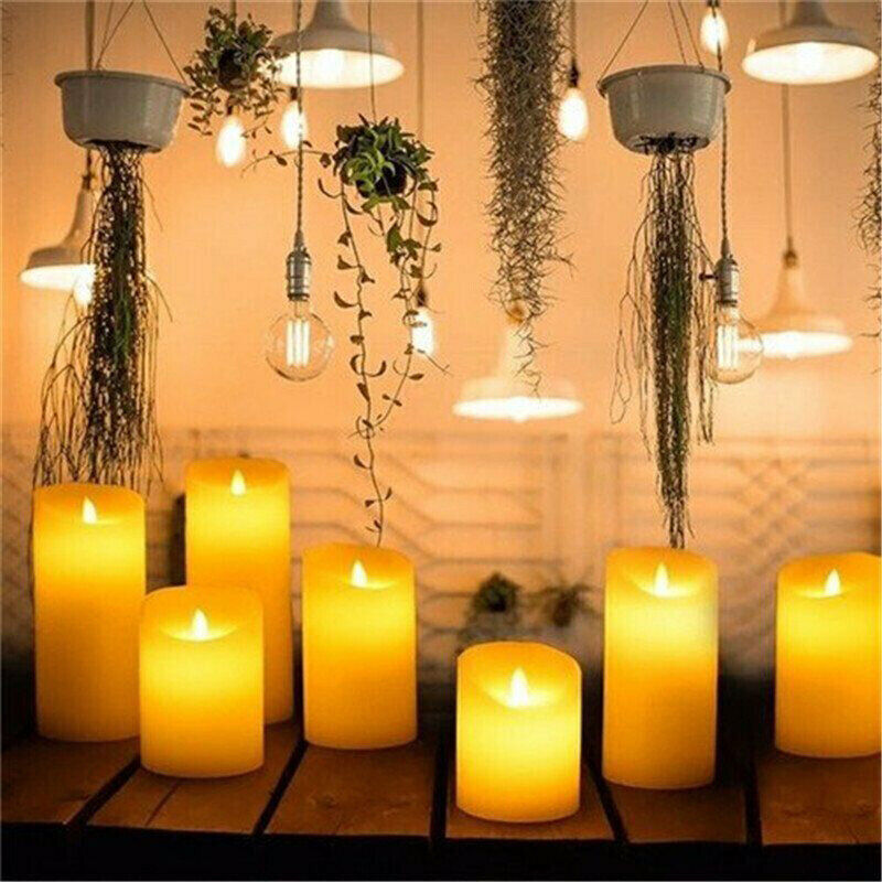 3 Pcs Flameless LED Candle with Moving Dancing Wick Warm White