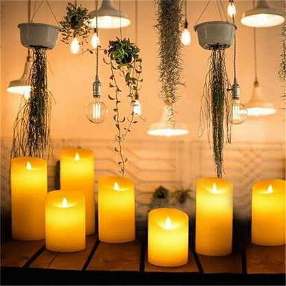 3 Pcs Flameless LED Candle with Moving Dancing Wick Warm White
