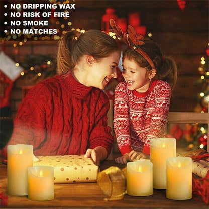 3 Pcs Flameless LED Candle with Moving Dancing Wick Warm White