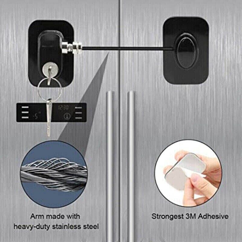 Refrigerator Lock Fridge Cabinet Child Safety Window Door Drawer Latches w/ Keys
