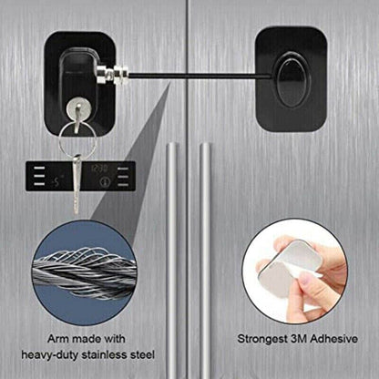 Refrigerator Lock Fridge Cabinet Child Safety Window Door Drawer Latches w/ Keys